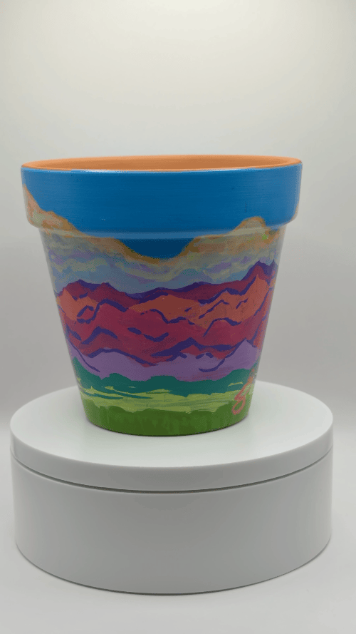 Pink Mountains Pot, 4 inches - Image 2