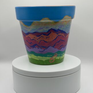 Pink Mountains Pot, 4 inches