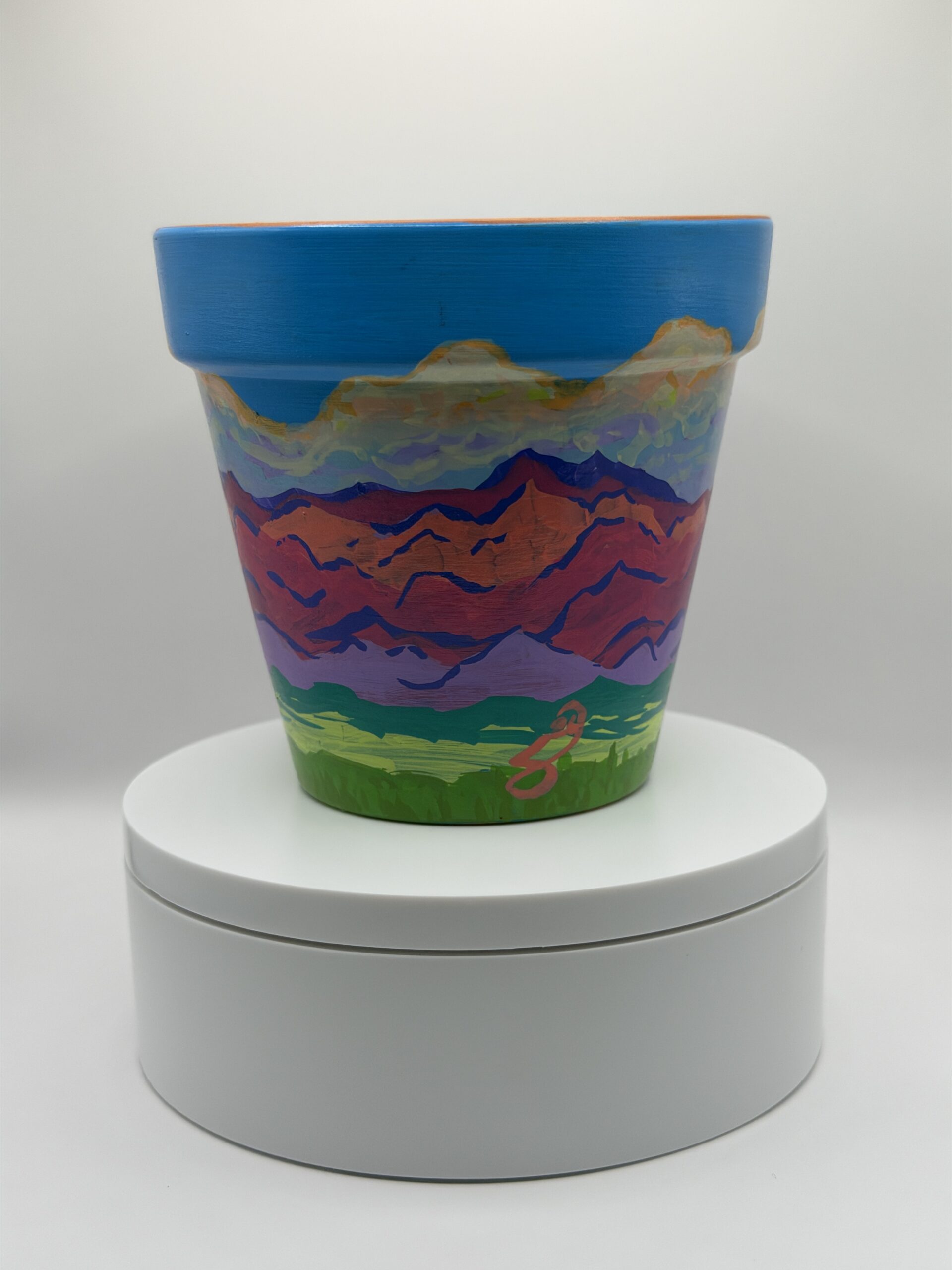 Pink Mountains Pot, 4 inches